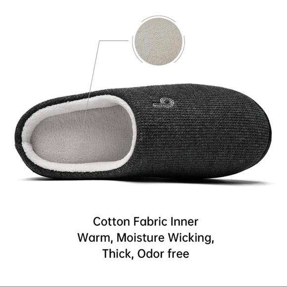 New Women’s Memory Foam House Slippers Gray​ - Picture 3 of 7